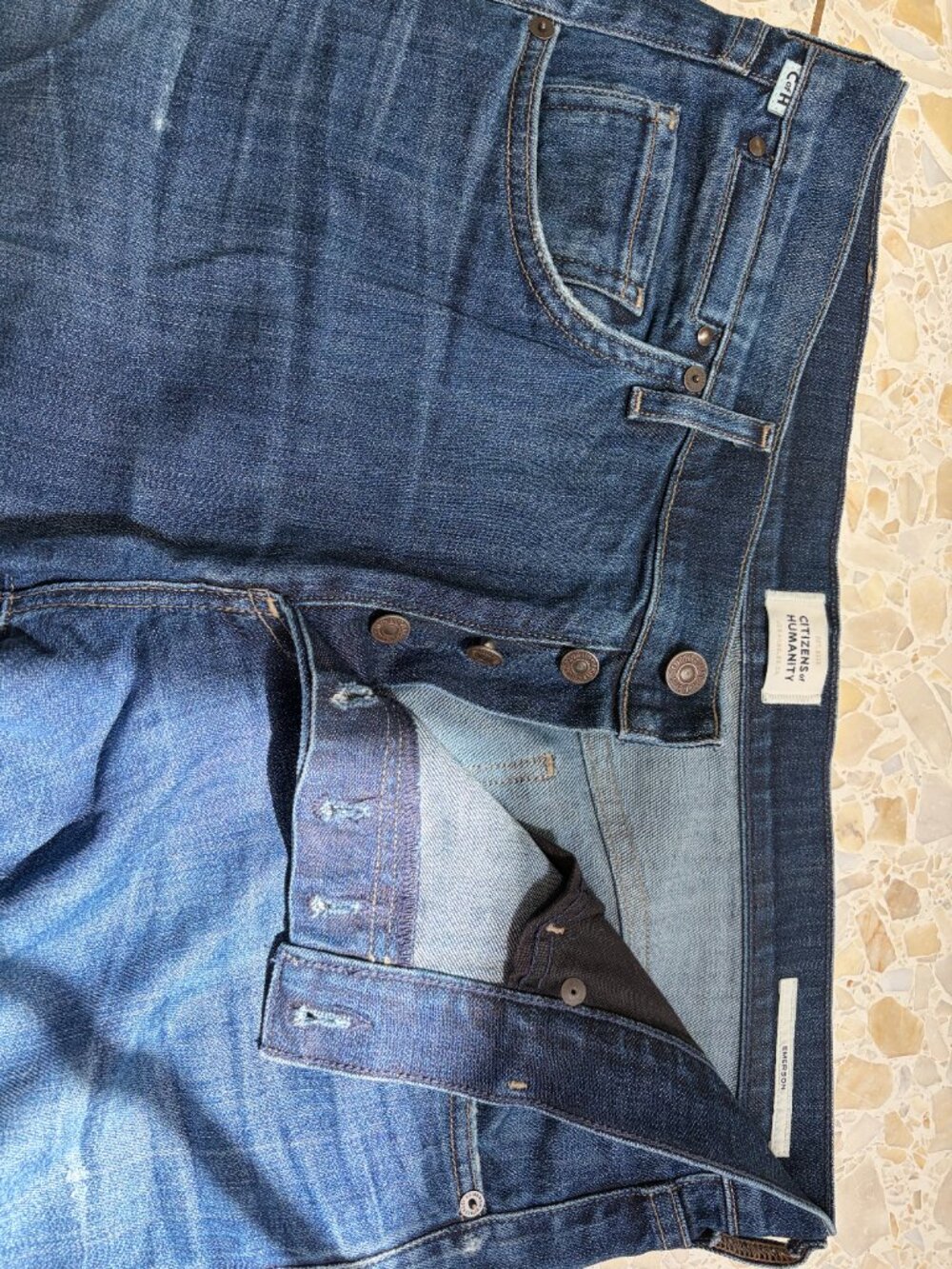 CITIZENS OF HUMANITY Emerson Jean in Dark Blue Wash Size 30 - Picture 6 of 6